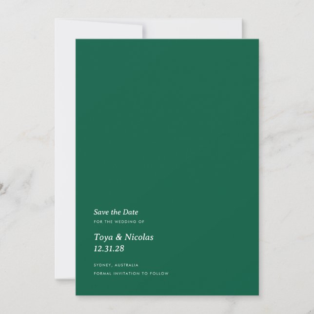 Simple Modern Save the Dates Invitation (Front)