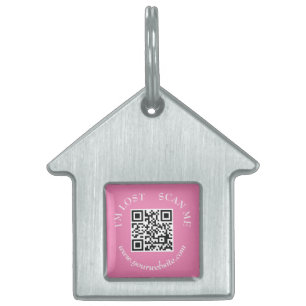 Simple Modern Scan me if Lost Dog Cat Scannable  Pet ID Tag