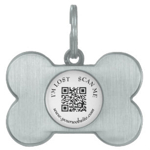 Simple Modern Scan me if Lost Dog Cat Scannable  Pet ID Tag