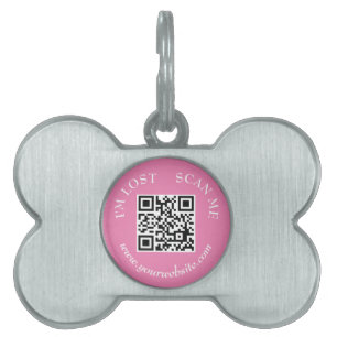 Simple Modern Scan me if Lost Dog Cat Scannable Pet ID Tag