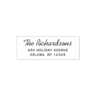 Simple Modern Script Family or Wedding Self-inking Stamp