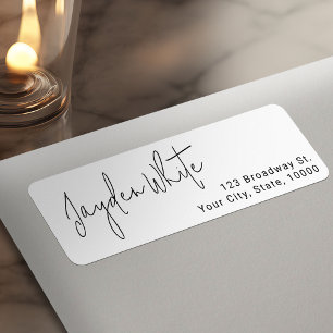 Simple Modern Script Graduate Return Address