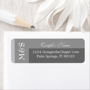 Simple Modern Script Grey Return Address
