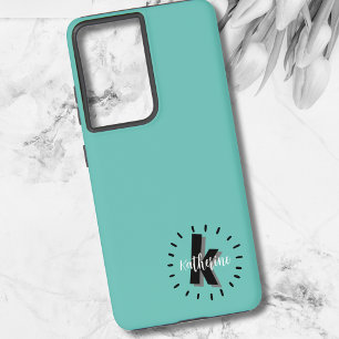 Simple Modern Script Monogram Initial Samsung Galaxy Case