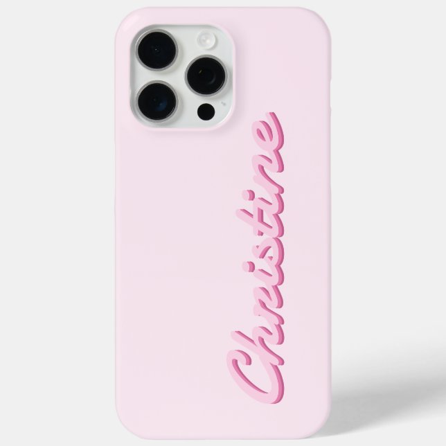 Simple Modern Script Name Monogram Case-Mate iPhone Case (Back)