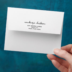 Simple Modern Script Personalised Address Envelope