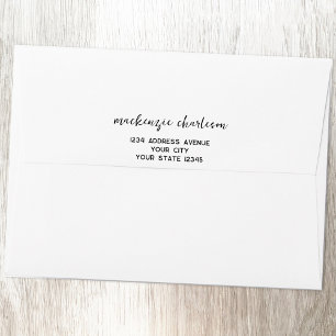 Simple Modern Script Personalised Address Envelope