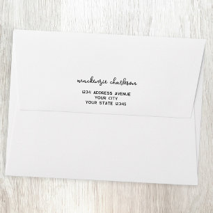 Simple Modern Script Personalised Address Envelope