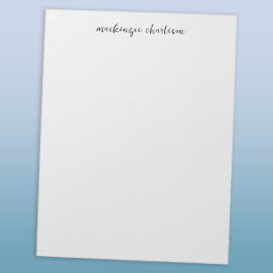 Simple Modern Script Personalised Name Notepad