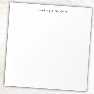 Simple Modern Script Personalized Name Notepad
