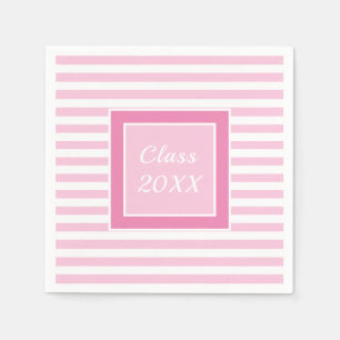 Simple Modern Script Pink Graduate Party Napkin