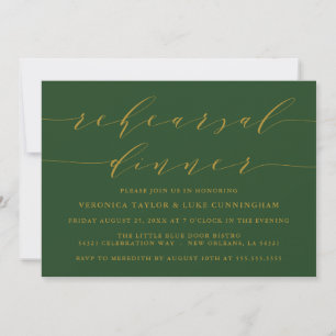 SIMPLE MODERN SCRIPT   REHEARSAL DINNER INVITATION