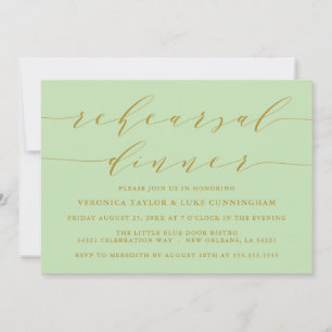 SIMPLE MODERN SCRIPT   REHEARSAL DINNER INVITATION
