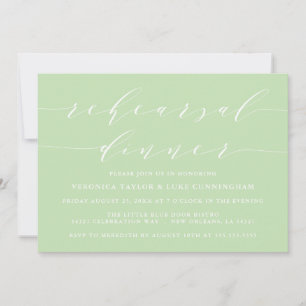 SIMPLE MODERN SCRIPT   REHEARSAL DINNER INVITATION