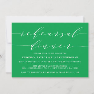 SIMPLE MODERN SCRIPT   REHEARSAL DINNER INVITATION