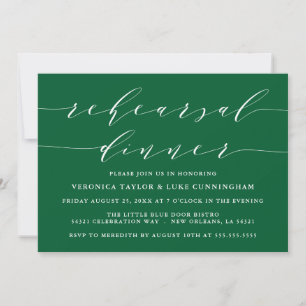 SIMPLE MODERN SCRIPT REHEARSAL DINNER INVITATION
