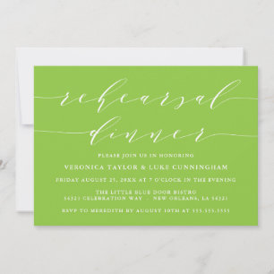 SIMPLE MODERN SCRIPT   REHEARSAL DINNER INVITATION