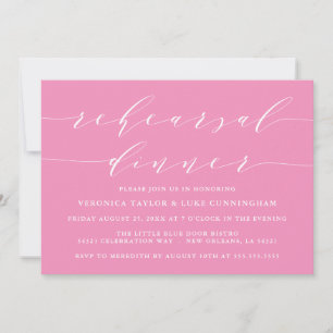 SIMPLE MODERN SCRIPT REHEARSAL DINNER INVITATION