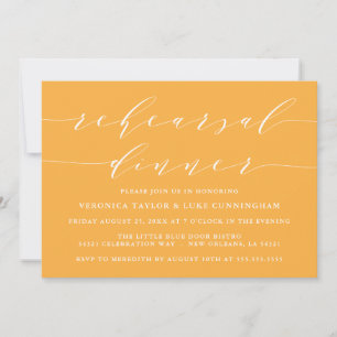 SIMPLE MODERN SCRIPT REHEARSAL DINNER INVITATION
