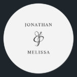 Simple Modern Script Wedding Envelope Sticker Seal<br><div class="desc">Simple Modern Script Wedding Envelope Sticker Seal</div>