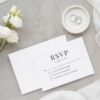Simple Modern Scripty RSVP Card