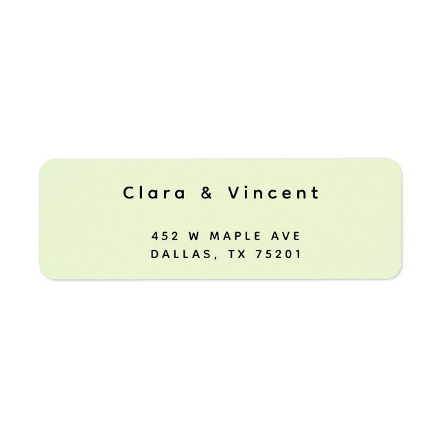 Simple Modern Sea Foam Return Address (Front)