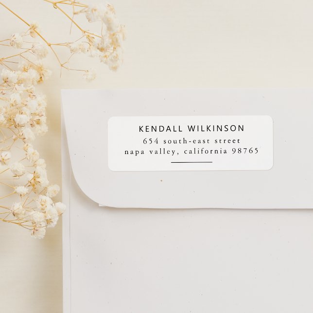 Simple Modern Serif Typography Return Address (Return Address Label Mock-up)