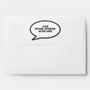 Simple Modern Speech Bubble Fun Comic Book Envelope