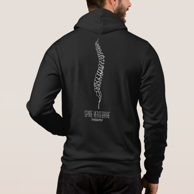 Simple Modern Spine vertebrae Hoodie (Back)