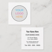 Simple Modern Square Add Your Logo Business Card