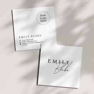 Simple Modern Square Business Card