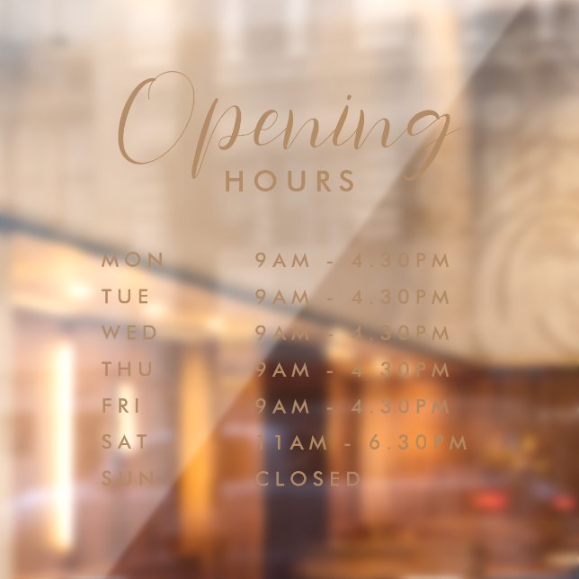 Simple Modern Store Opening Hours handwritten text (Sheet 2)
