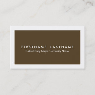 Simple Modern Student Business Cards