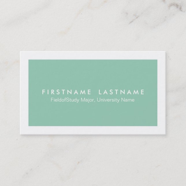 Simple Modern Student Business Cards (Front)