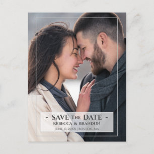 Simple Modern & Stylish   Save The Date Postcard