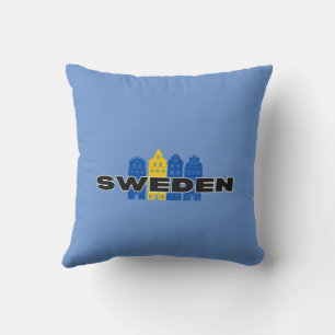 Simple Modern Sweden Swedish country Flag Souvenir Cushion
