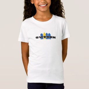 Simple Modern Sweden Swedish country Flag Souvenir T-Shirt