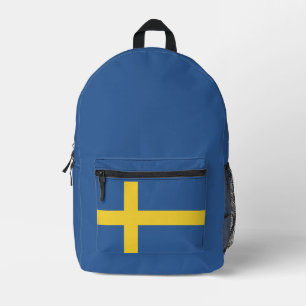 Simple Modern Sweden Swedish Flag Country Souvenir Printed Backpack