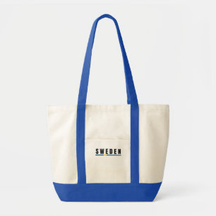 Simple Modern Sweden Swedish Letter Flag Souvenir  Tote Bag