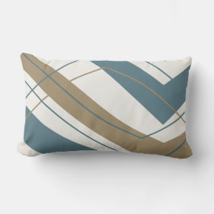 Simple Modern Teal Gold Lumbar Cushion