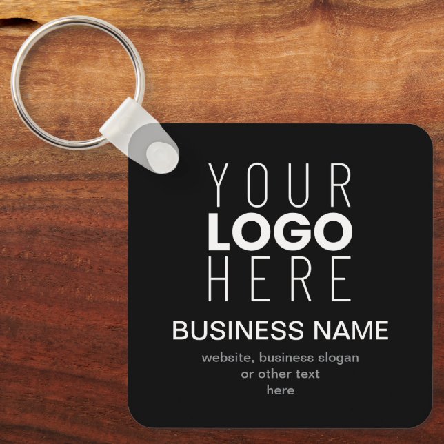 Simple Modern Template for Your Business Logo Key Ring (Front)