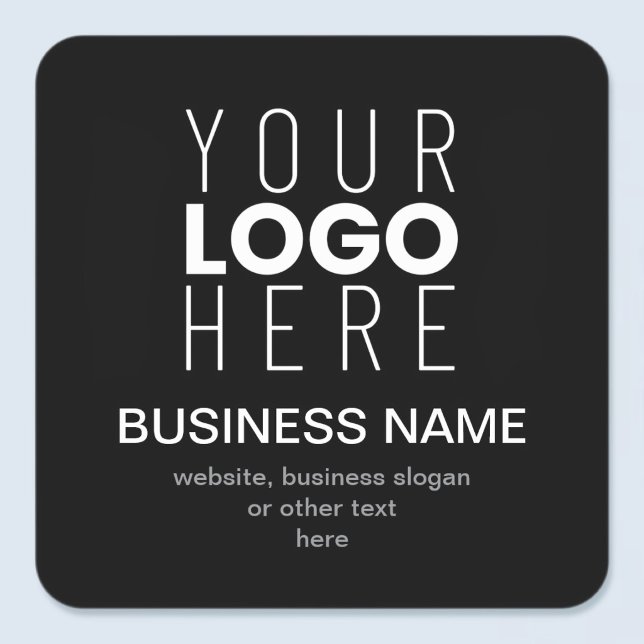 Simple Modern Template for Your Business Logo Square Sticker (Creator Uploaded)