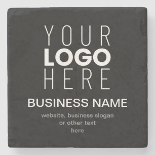 Simple Modern Template for Your Business Logo Stone Coaster