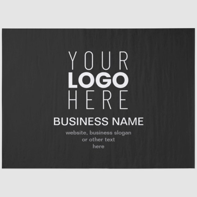 Simple Modern Template for Your Business Logo Tissue Paper (Front)