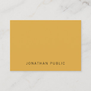 Simple Modern Template Trendy Yellow Brown Elegant Business Card