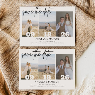 Simple Modern Text and Photo Horizontal | Wedding Save The Date