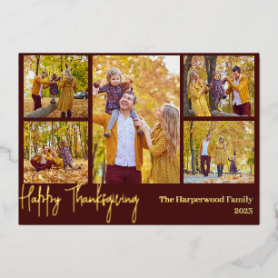 Simple Modern thanksgiving family photo collage