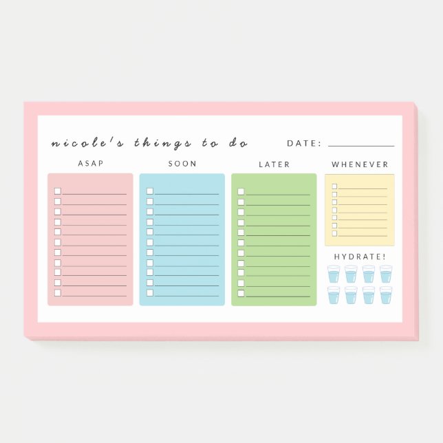 Simple Modern Things to do Post-it Notes (Front)