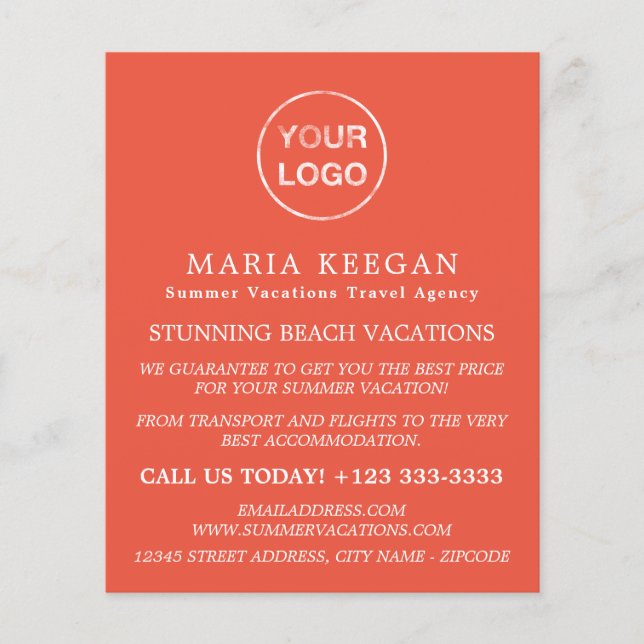 Simple & Modern Travel Agency Advertising Flyer (Front)