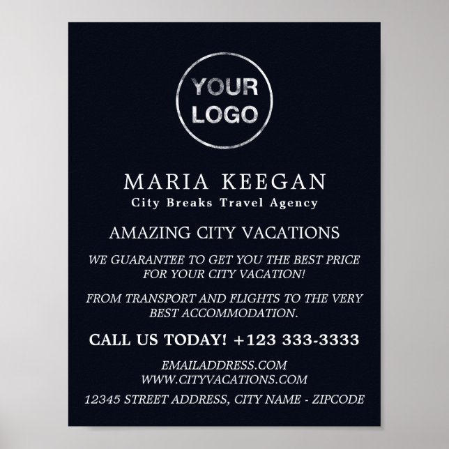 Simple & Modern Travel Agency Advertising Poster (Front)